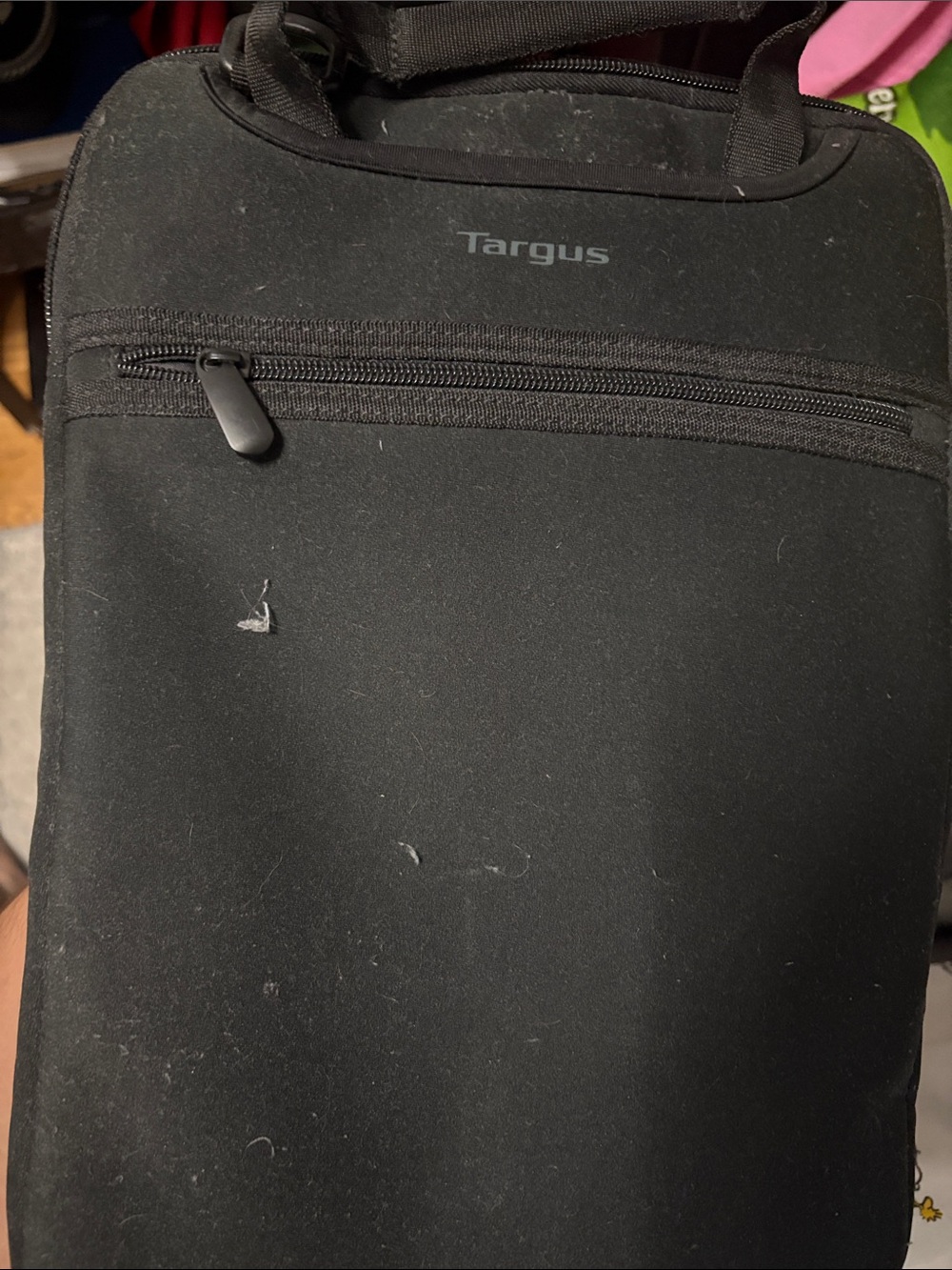 Targus Black Neoprene Laptop Sleeve with Front Zip